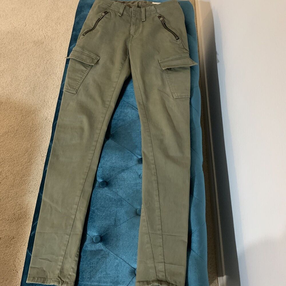 Rag & Bone Bowery Skinny Cargo Pant Utility Army Green 25